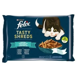 Felix Tasty Shreds Karma dla kota Multipack - Wybrane smaki rybne - Felix