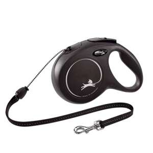 Flexi New Classic lesă retractabilă pentru câini, negru, 8 metri, până la 20 kg - Petshop