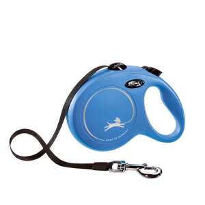 Flexi New Classic Hunde-Rollleine, blau, 5 Meter lang, für Hunde bis 50 kg - Viehzucht