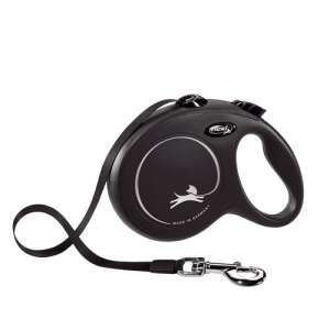 Flexi New Classic automatická vodítko pre psa, čierna, 5m, 50kg - Chov zvierat
