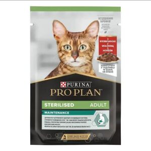 PRO PLAN CAT STERILISED alutasak macskáknak 85g marhahúsos