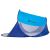 Springos blue and grey pop up beach tent side view