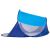 Springos blue and grey pop up beach tent side view