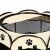 Springos portable pet kennel top view with paw print design