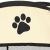 Close-up of paw print design on Springos pet kennel