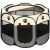 Springos portable pet playpen with mesh windows and door