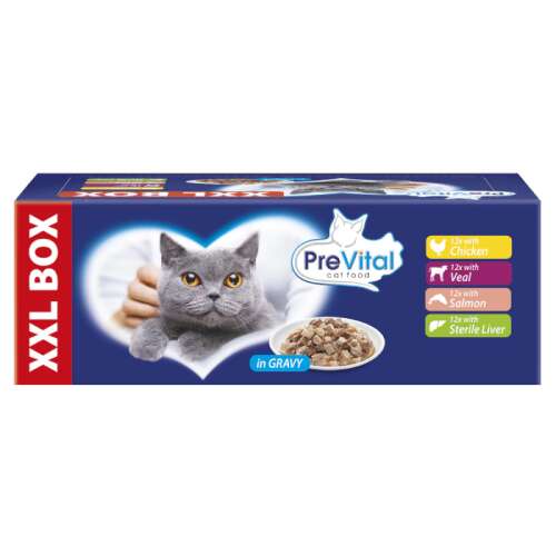 PreVital Macska Táp - 48x100g Tasak