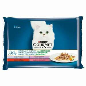 Purina Gourmet Perle mokré krmivo pre mačky v sáčku, mini filety v omáčke so zeleninou - Krmivo pre mačky
