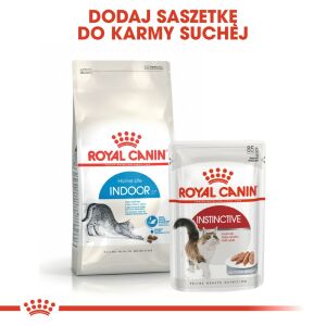 Royal Canin Indoor 27 suché krmivo pre mačky s vreckom s mokrým krmivom - Krmivo pre mačky