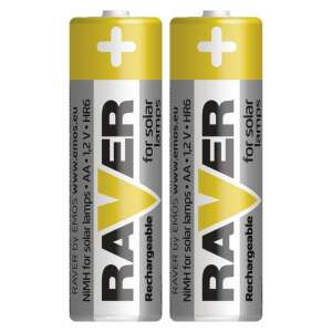 Raver Rechargeable AA Batteries for Solar Lamps, 2 pack, 600mAh - Battery