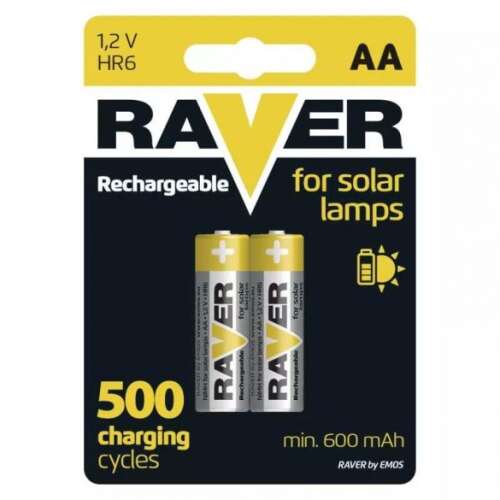Raver Solar 600mAh Bleistift / AA Batterie bl/2 Raver Solar 600mAh Bleistift / AA Batterie bl/2