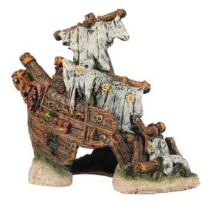 EBI Dekoráció akváriumba MAST 16x7,7x14,5cm, akvárium dísz, hajóroncs, gyanta, valósághű, halastartó dísz - Aqua Della