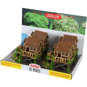 ZOLUX Dekoracja do akwarium - Domek z roślinami - 16,7x9,6x15,2cm 57141348 - Dekoracja akwarium
