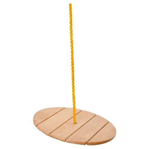 Drevená tanierová hojdačka, priemer 34 cm, lano 180 cm, nosnosť 50 kg, pre deti od 3 rokov, značka Woody