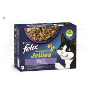 Felix Sensations Jellies 12x85g karma dla kota, mieszanka smaków w galarecie - Felix