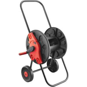 EXTOL PREMIUM барабан за маркуч, капацитет 60 метра, 1/2 инча, метална рамка, здрави колела - Напояване