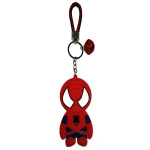 Spiderman rubber keychain with bell for kids - Keychain