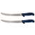 Sada dvoch IdeallStore® 38 cm kuchárskych nožov z nerezovej ocele s modrými rukoväťami