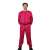 Squid Game Adult Costume, Pink Jumpsuit with Hood and Belt, L Size, Man Wearing the Costume