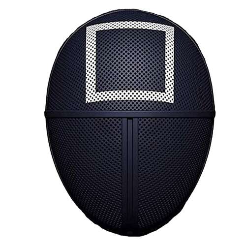 Squid Game Square Shape Mask, Black, Adult Costume Accessory