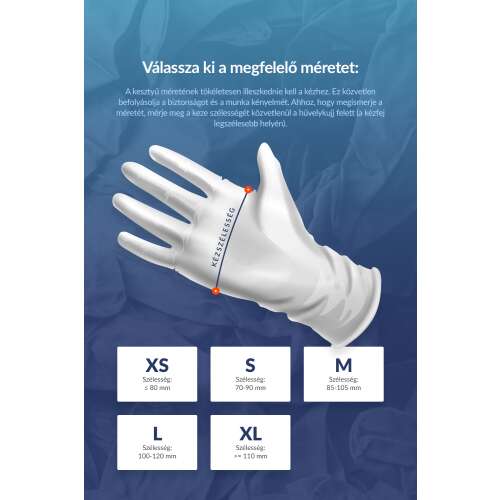 Univerzálne vinylové vyšetrovacie rukavice Mercator vinylex bez prášku - 100 kusov - priesvitné 56365043