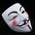 Anonymous V for Vendetta Mask, white, plastic, adult size, side view