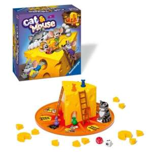 Cat & Mouse társasjáték a Ravensburgertől, óriási sajt játéktáblával, létrákkal, egerekkel és egy macskával - Ravensburger