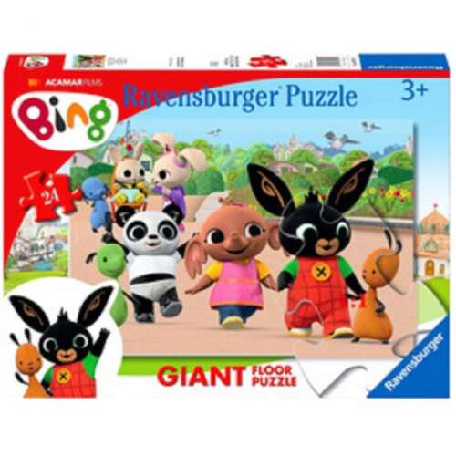 Bing Giant Floor Puzzle 24 Pieces, Ravensburger, Bing and his friends on the playground