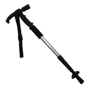 IdeallStore® Ol Helper baston telescopic reglabil cu lumină LED, argintiu, 110 cm - Bețe trekking