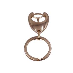 Gold Mercedes keychain with a rotating logo - Keychain