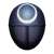 Squid Game circle mask, black with white circle