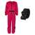 IdeallStore® Squid Game adult costume, red jumpsuit with hood and black belt, front view