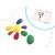 Ikonka Creative colored pebbles set: flower pattern with colorful pebbles