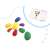 Ikonka Creative colored pebbles set: colorful pebbles and pattern cards for kids
