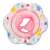 Pink Intime inflatable baby swim ring with seat, 47cm, top view