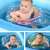 Baby using Intime inflatable baby swim ring with seat in a pool