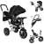 Ikonka Trike Fix V3 360° swivel tricycle with tilting backrest - Black, Grey 80327000