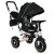 Ikonka Trike Fix V3 360° swivel tricycle with tilting backrest - Black, Grey 80327000