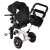 Ikonka Trike Fix V3 360° swivel tricycle with tilting backrest - Black, Grey 80327000