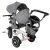 Ikonka Trike Fix V3 360° swivel tricycle with tilting backrest - Grey 93444163