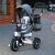Ikonka Trike Fix V3 360° swivel tricycle with tilting backrest - Grey 93444163
