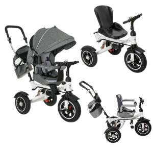 Ikonka Trike Fix V3 360° swivel tricycle with tilting backrest - Grey