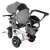 Rowerek trójkołowy Ikonka Trike Fix V3 360° z odchylanym oparciem - szary 93444163