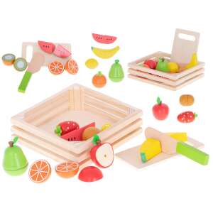 Set fructe magnetice, Lemn, 3 ani+, Multicolor
