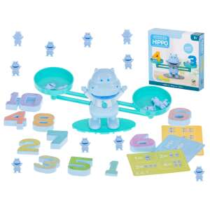 Balance Hippo learning toy for kids, includes a balance scale, numbers, and hippo figures - Kik Developmental Toy for Preschooler