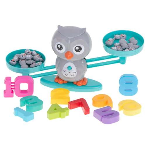 Ikonka Owl Educational Balance Scale with numbers and owl counters