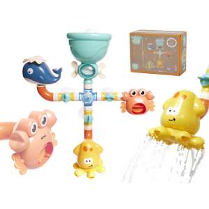 Sea creatures bath toy with whale, crab and octopus, water pouring toy for kids, bath time fun - Kik