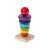 Regenbogen-Stapelspielzeug aus Holz für Babys und Kleinkinder, 13 cm hoch
