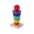 Regenbogen-Stapelspielzeug aus Holz für Babys und Kleinkinder, 13 cm hoch