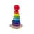 Regenbogen-Stapelspielzeug aus Holz für Babys und Kleinkinder, 13 cm hoch